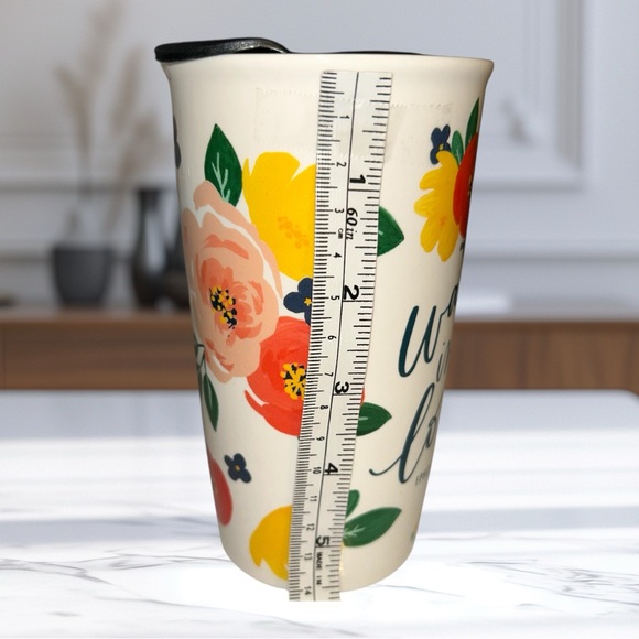 Dayspring Coffee Travel Mug Walk In Love Ceramic Cup Tumbler Scripture - Picture 5 of 7